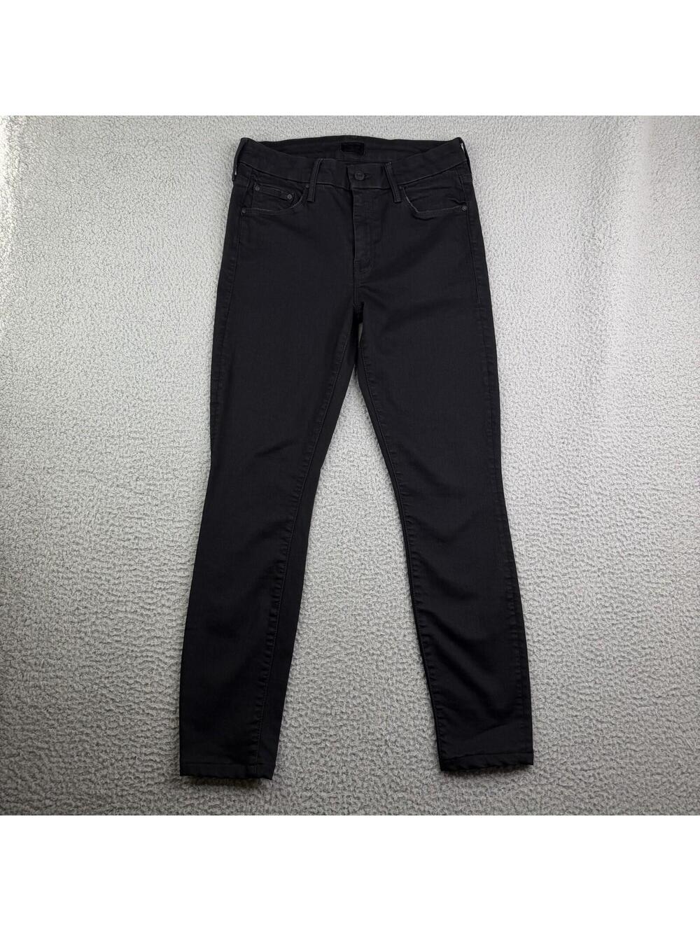 Mother The Looker Not Guilty Black Jeans Sz 28 x 27 Slim Ankle Stretch - Picture 1 of 15